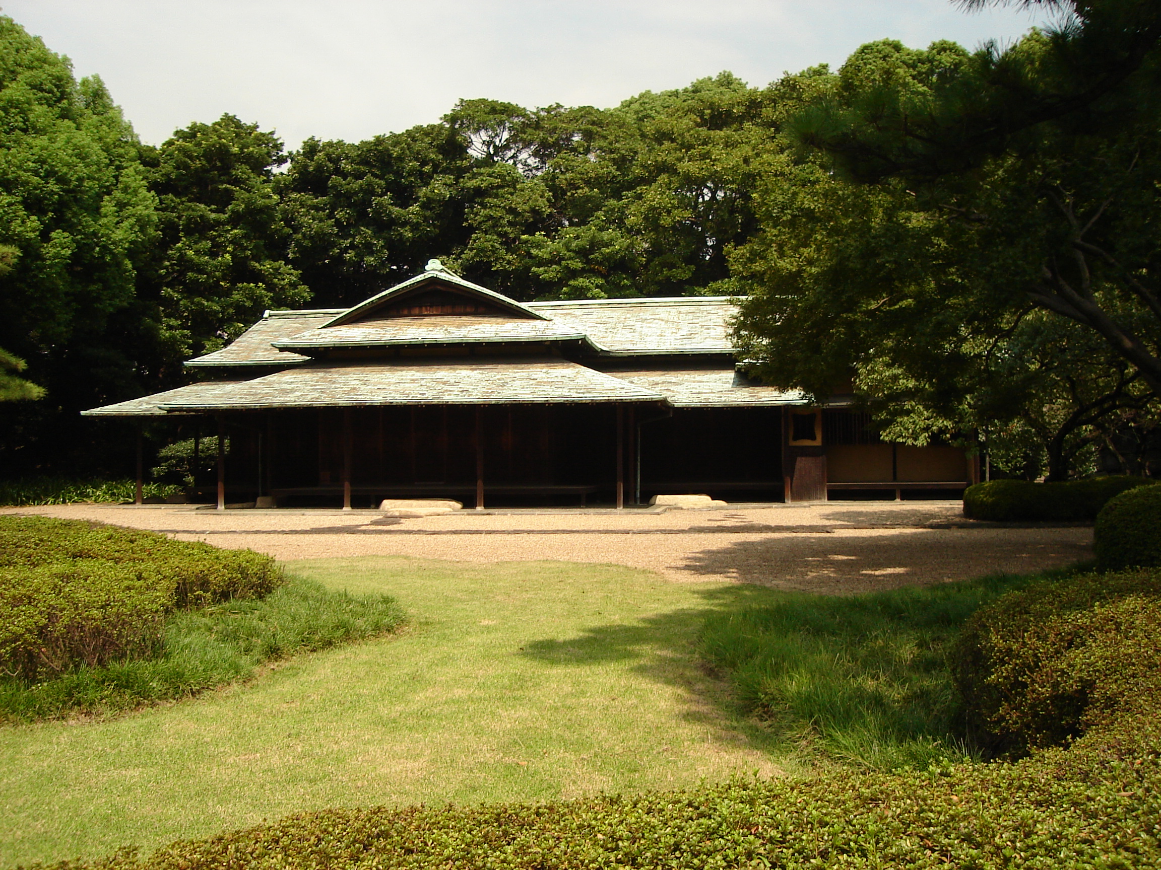 a closer view of the building