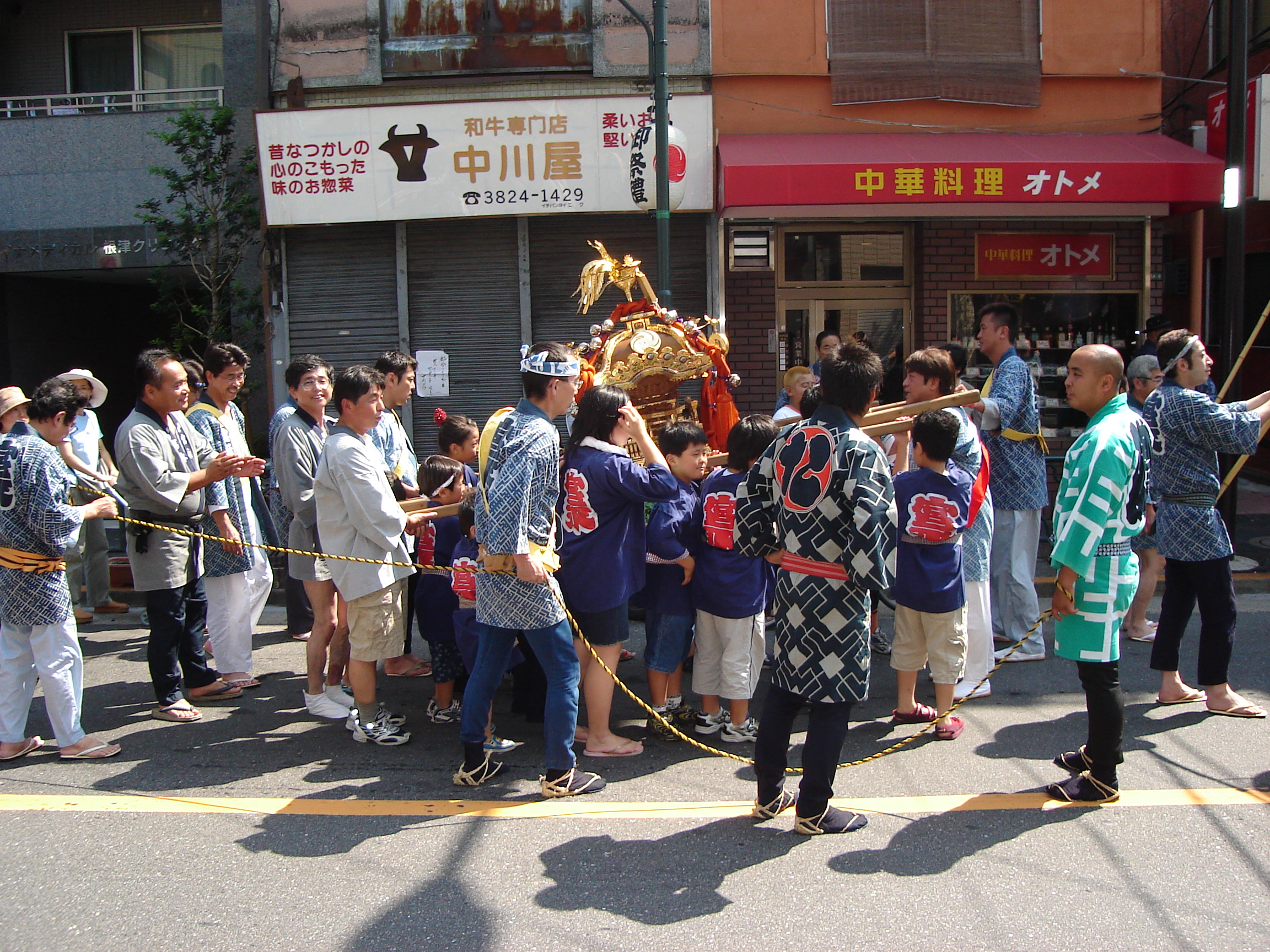 a close view of people dressed in festival garb