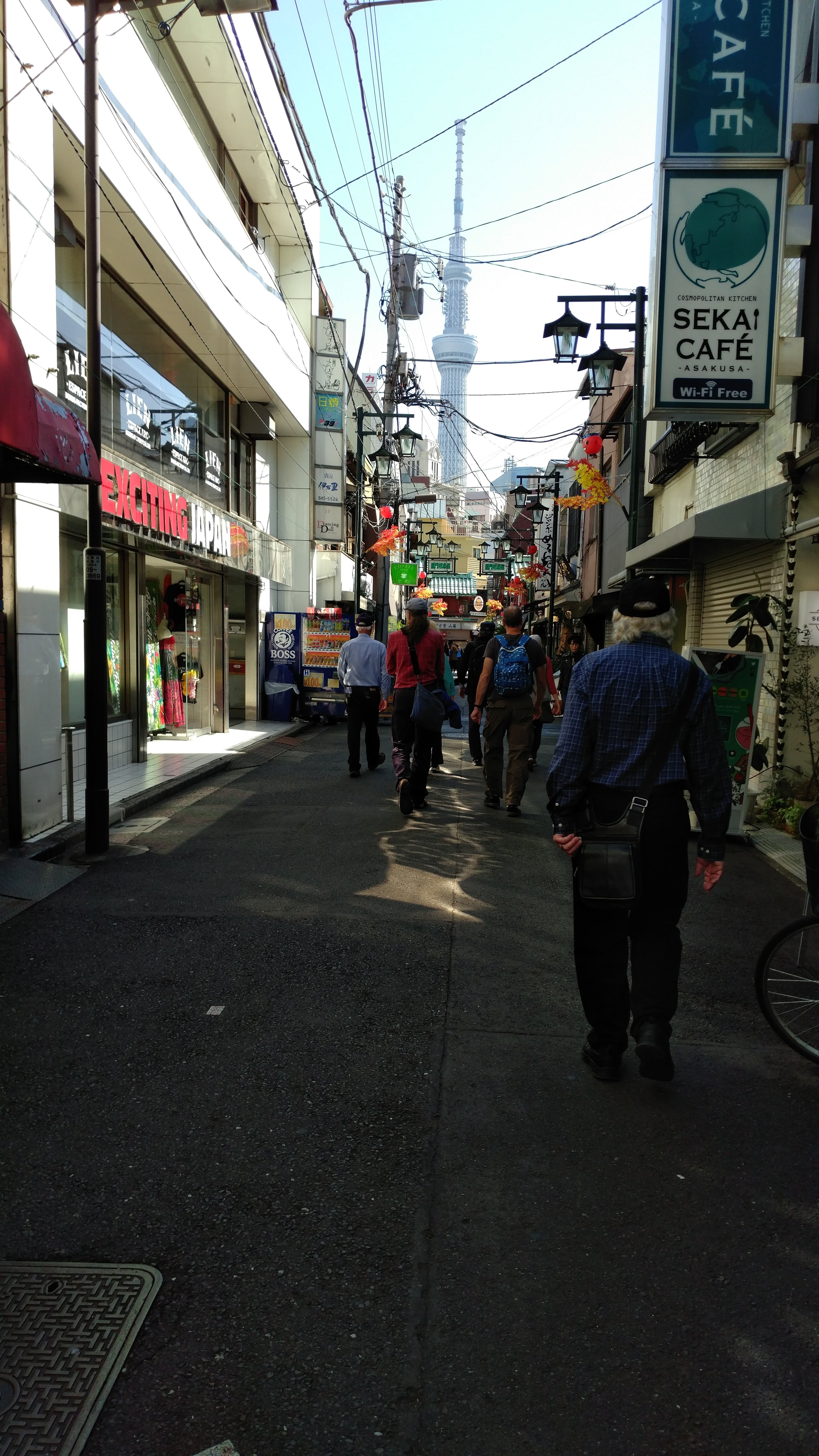 Chris walking to our meeting spot