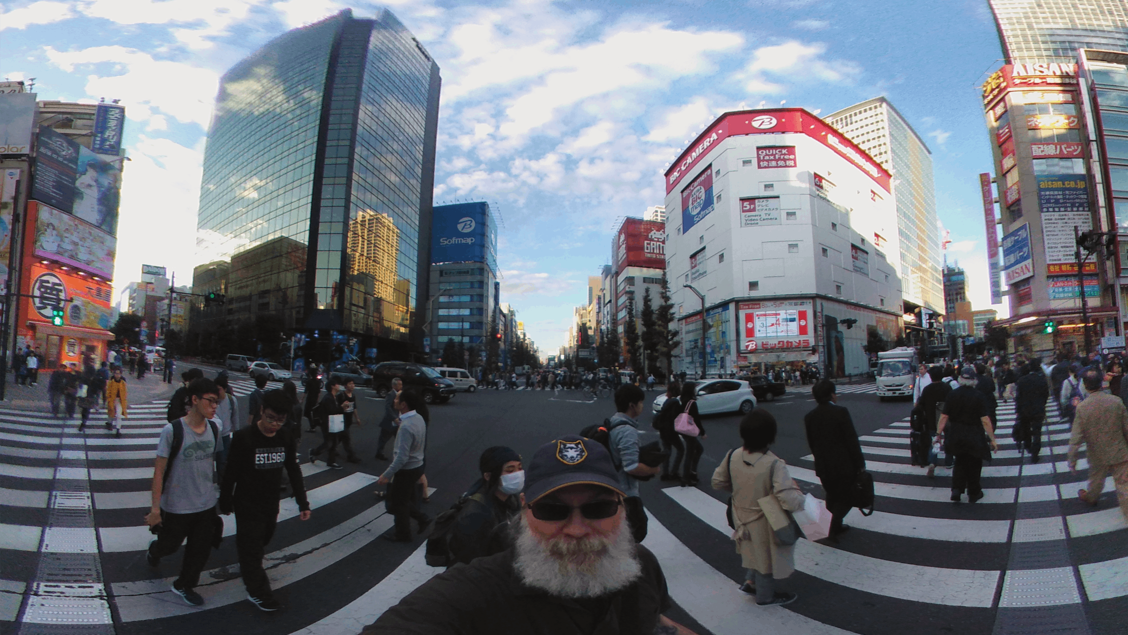 Selfie of Earl in an Akihabara intersection