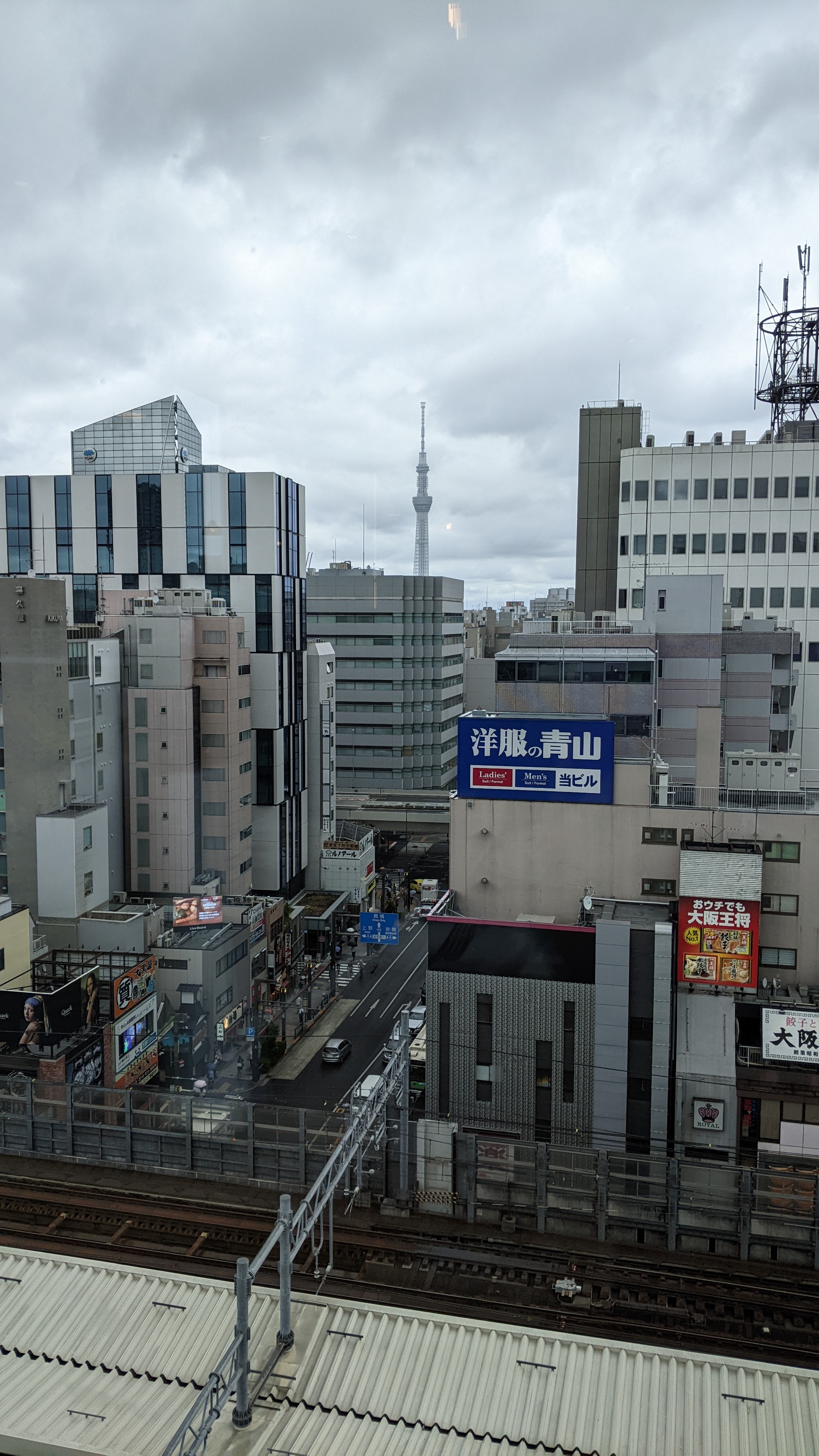 Okachimachi buildings from the restaurant window